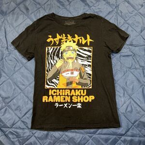 Naruto Shippuden Collection Mens M Shirt Ichiraku Ramen Shop Black Graphic Tee
